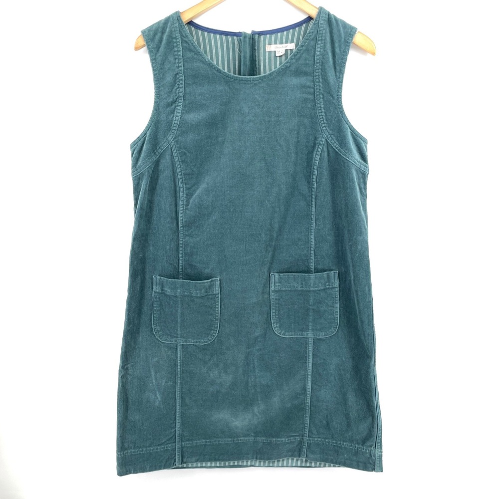 White Stuff Pinny Dress Corduroy 10 Organic Cotton Cottagecore Retro Jumper